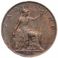 Купить Великобритания 1 фартинг (farthing) 1896