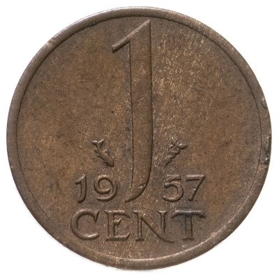 купить Нидерланды 1 цент 1957