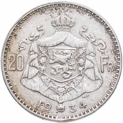 купить Бельгия 20 франков (francs) 1934