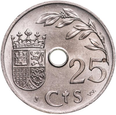 купить Испания 25 сентимо 1937 "Второй триумфальный год"