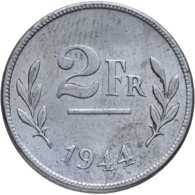 купить Бельгия 2 франка (francs) 1944