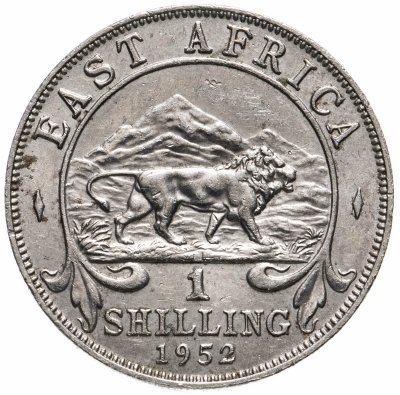 купить Британская Восточная Африка 1 шиллинг (shilling) 1952 без знака монетного двора