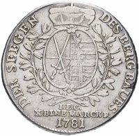Купить Саксония (Германия) 1 талер 1781 Фридрих Август III
