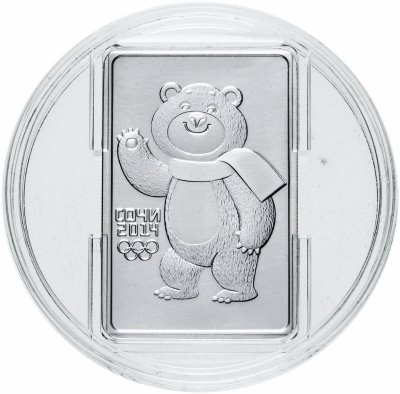 купить 3 рубля 2012 ММД UNC "Олимпиада в Сочи - Белый мишка (Медведь)"