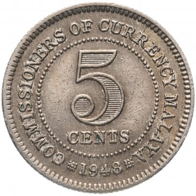 купить Малайя 5 центов (cents) 1948-1950