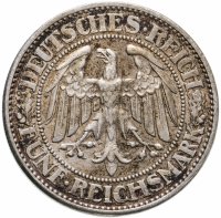 купить Германия (Веймарская Республика) 5 рейхсмарок 1931 Королевский дуб