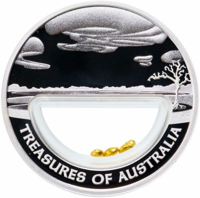 купить Австралия 1 доллар 2010 "Сокровища Австралии - Золото" в футляре, с сертификатом