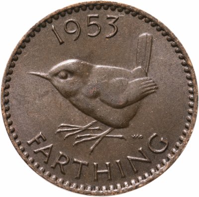 купить Великобритания 1 фартинг (farthing) 1953-1956 Елизавета II, случайная дата