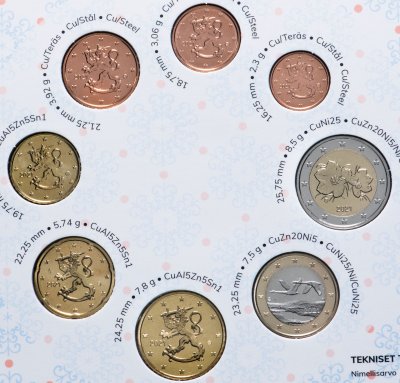 купить Финляндия набор из 8-ми монет 2021 "Санта Клаус" в буклете