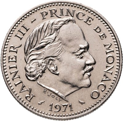купить Монако 5 франков (francs) 1971