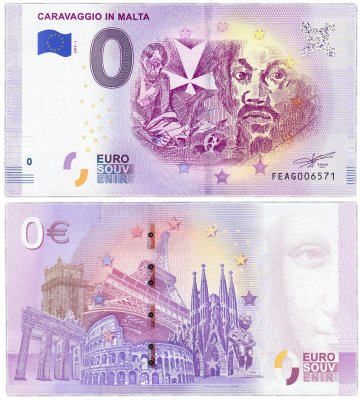 купить 0 евро (euro) "Караваджо" 2019 1-серия ( FE AG-1 )
