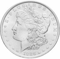 Купить США 1 доллар 1886 (Моргановский доллар)