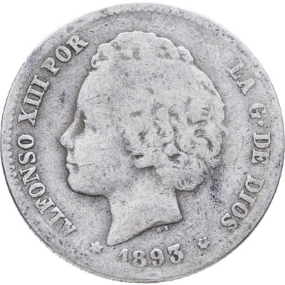 купить Испания 1 песета (peseta) 1893