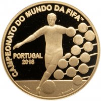 купить Португалия 2,5 евро 2018 "Чемпионат мира по футболу в России 2018" в капсуле с сертификатом
