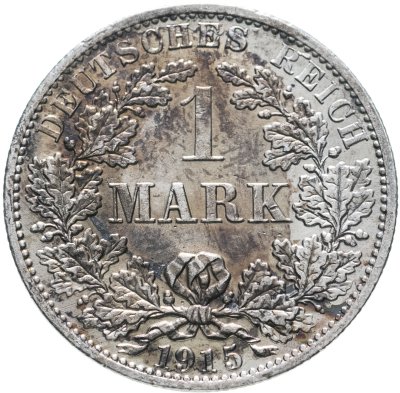 купить Германская Империя 1 марка 1915 A знак монетного двора: "A" - Берлин