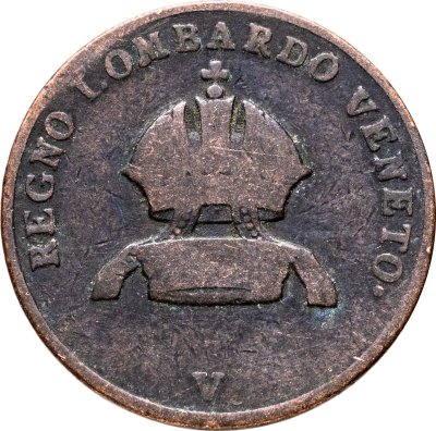 купить Ломбардия-Венеция 3 чентезимо (centesimi) 1822 V
