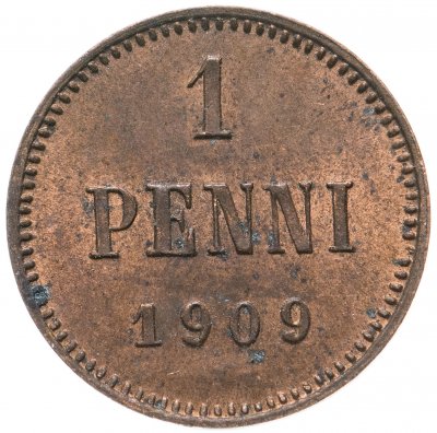 купить 1 пенни (penni) 1909