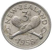 купить Новая Зеландия 3 пенса (pence) 1958