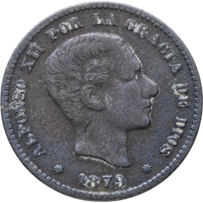 купить Испания 5 сентимо (centimos) 1879