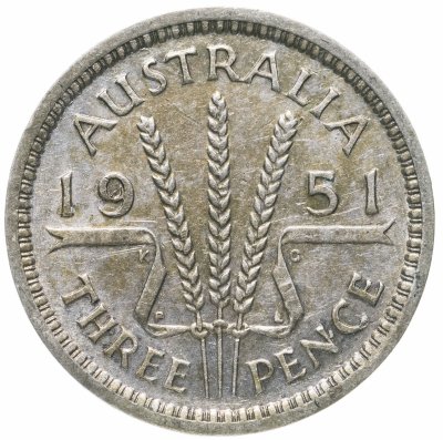 купить Австралия 3 пенса (pence) 1951