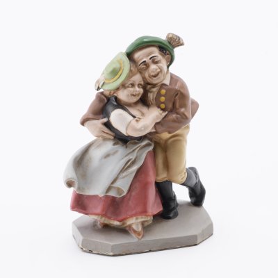 купить Статуэтка "Танцующая парочка", гипс, картон, "Sonneberger Friedel Figuren", Германия, 1940-1960 гг.