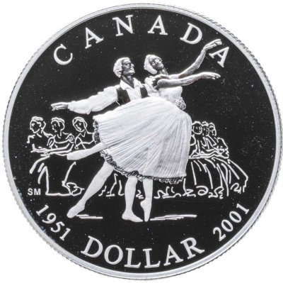 купить Канада 1 доллар (dollar) 2001 "Канадский балет" в футляре с сертификатом