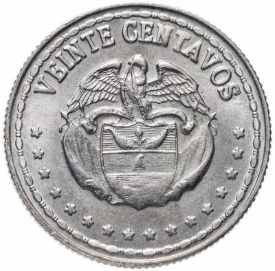 купить Колумбия 20 сентаво (centavos) 1964