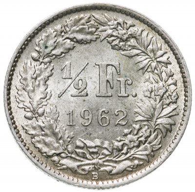 купить Швейцария 1/2 франка 1962