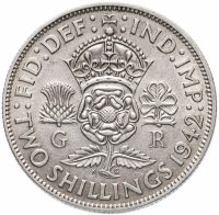 купить Великобритания 2 шиллинга (флорин, shillings) 1942