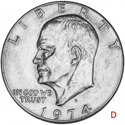 купить США 1 доллар 1974 Эйзенхауэр, двор D