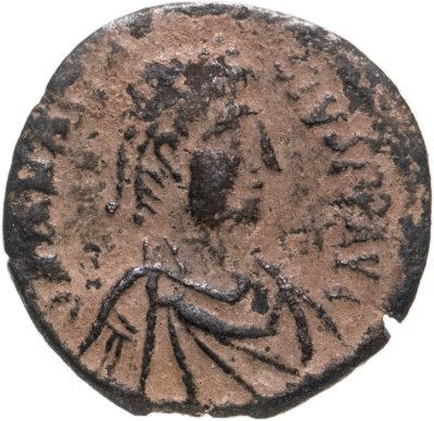 купить Византийская империя, Анастасий I, 491-518 годы, 1/2 фоллиса.