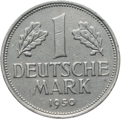 купить Германия 1 марка 1950, знак монетного двора: "D" - Мюнхен