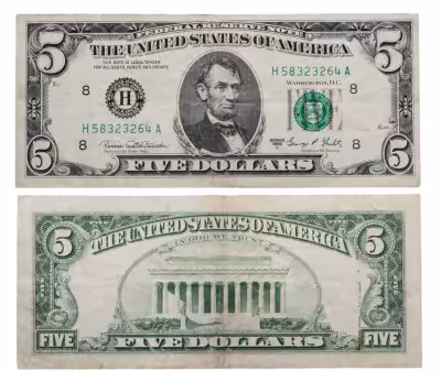 купить США 5 долларов 1969С год (Pick 450d) H-Сент Льюис