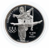 купить США 1 доллар (dollar) 1995 P "XXVI летние Олимпийские Игры, Атланта 1996 - Гимнастика"