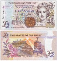 купить Гернси 5 фунтов 1996 года (Pick 56b)