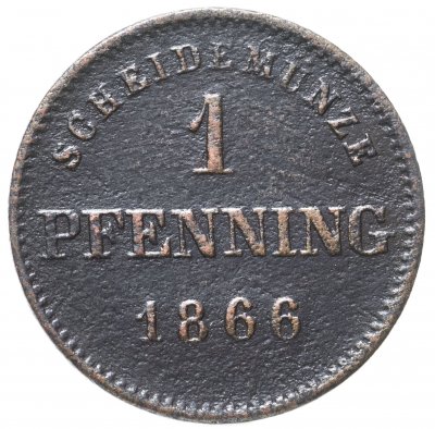 купить Германия 1 пфенниг (pfenning) 1866