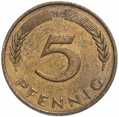 купить Германия 5 пфеннигов (pfennig) 1978