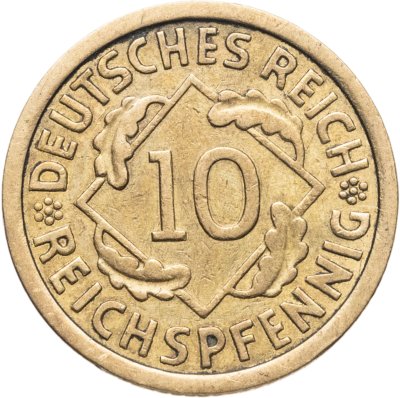 купить Германия 10 рейхспфеннигов (reichspfennig) 1929 A знак монетного двора "A" — Берлин