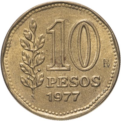 купить Аргентина 10 песо (pesos) 1977