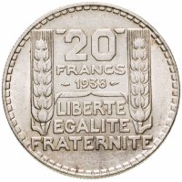купить Франция 20 франков (francs) 1938