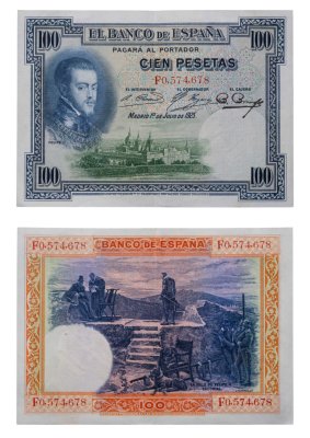 купить Испания 100 песет 1925 (Pick 62c)