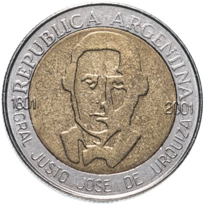 купить Аргентина 1 песо (peso) 2001 200 лет со дня рождения Хусто Хосе де Уркиза Ребристый гурт