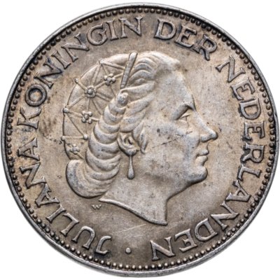купить Нидерланды 2 1/2 гульдена (gulden) 1962
