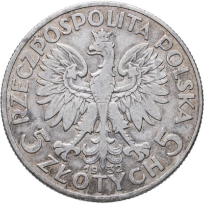купить Польша 5 злотых (zlotych) 1932 Королева Ядвига без обозначения монетного двора