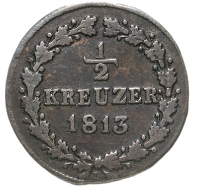 купить Германия, Нассау 1/2 крейцера 1813