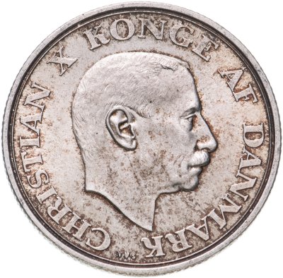 купить Дания 2 кроны 1937 "25 лет правления короля Кристиана X"