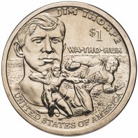 купить США 1 доллар (dollar) 2018 D "Коренные Американцы - Джим Торп "Уа-То-Хак""