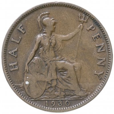 купить Великобритания 1/2 пенни 1930