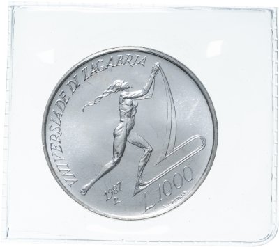 купить Сан-Марино 1000 лир (lire) 1987 "Летняя Универсиада 1987, Загреб" в запайке
