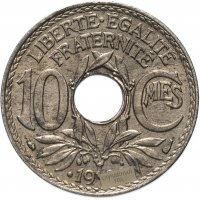 купить Франция 10 сантимов (centimes) 1938-1939